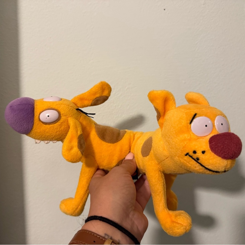 Vintage 1990s Nickelodeon Catdog bendable Plush stuffy